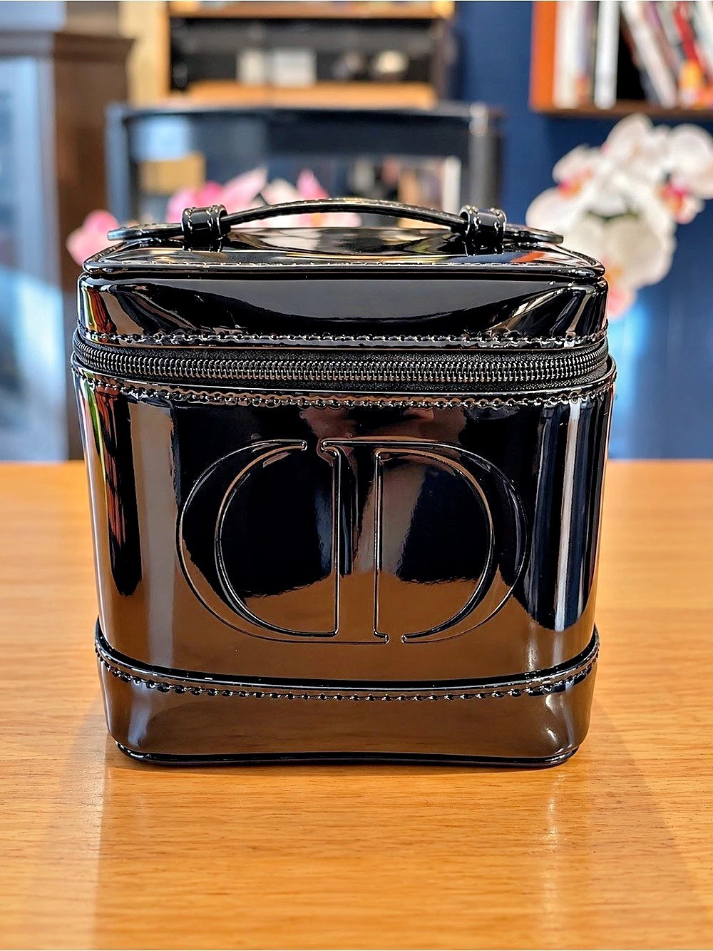 Christian Dior Beauty Black Patent Vanity Case